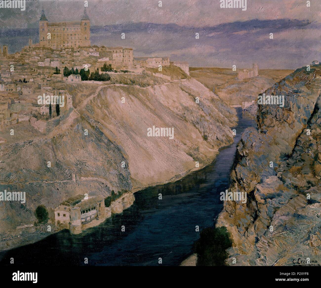 "Toledo", 1925, huile sur toile. Auteur : Carlos Lezcano (1871-1929). Lieu : Musée Reina Sofia-PINTURA, MADRID, ESPAGNE. Banque D'Images