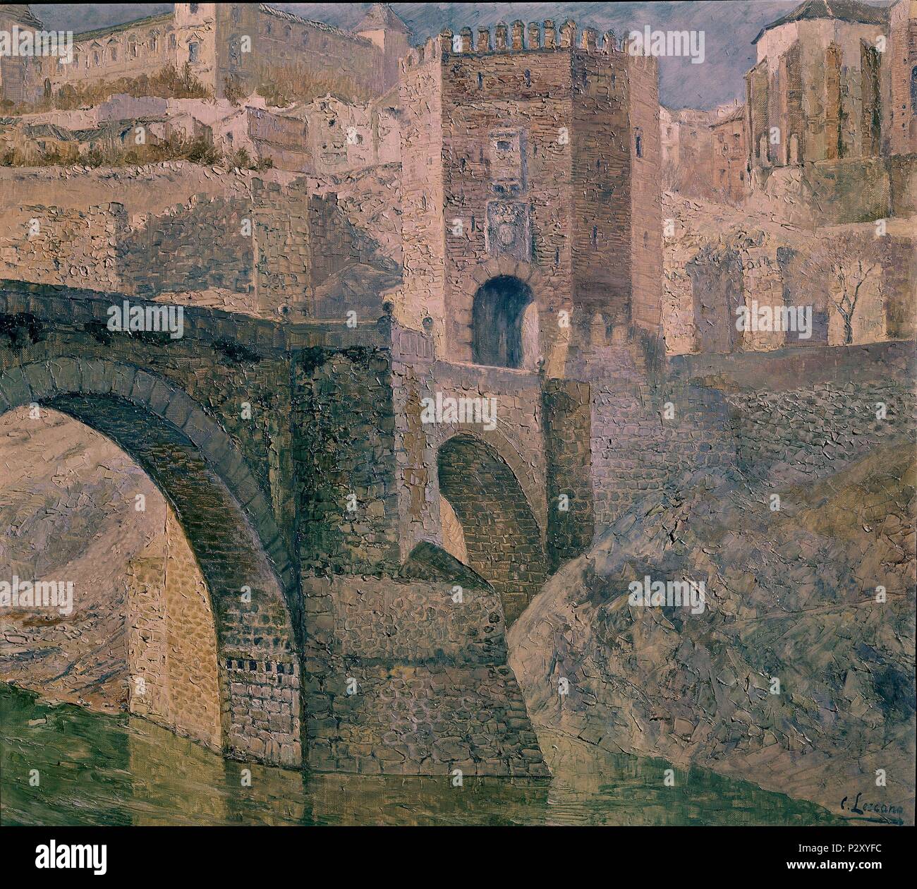 "Toledo", 1925, huile sur toile. Auteur : Carlos Lezcano (1871-1929). Lieu : Musée Reina Sofia-PINTURA, MADRID, ESPAGNE. Banque D'Images