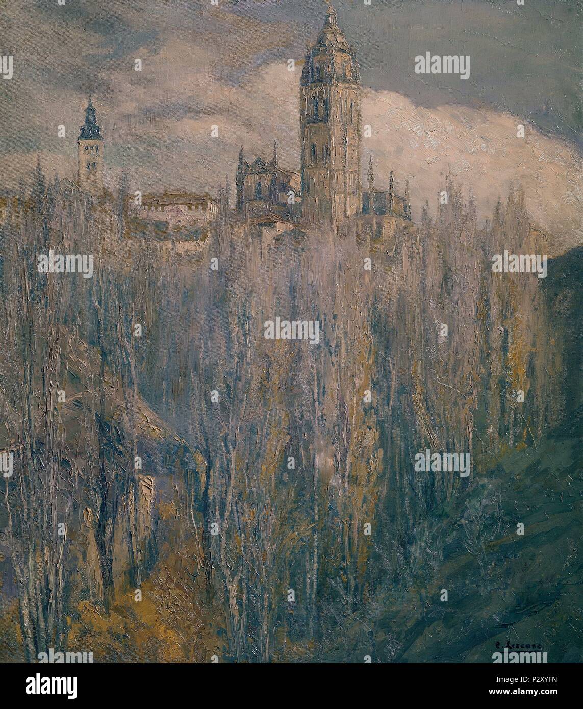 Egovia «', 1926, huile sur toile. Auteur : Carlos Lezcano (1871-1929). Lieu : Musée Reina Sofia-PINTURA, MADRID, ESPAGNE. Banque D'Images