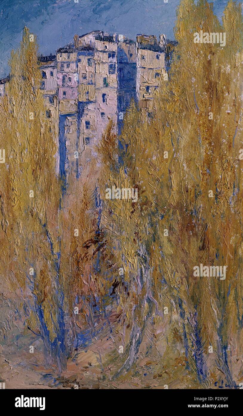 'Cuenca à l'automne", 1927, huile sur toile. Auteur : Carlos Lezcano (1871-1929). Lieu : Musée Reina Sofia-PINTURA, MADRID, ESPAGNE. Banque D'Images