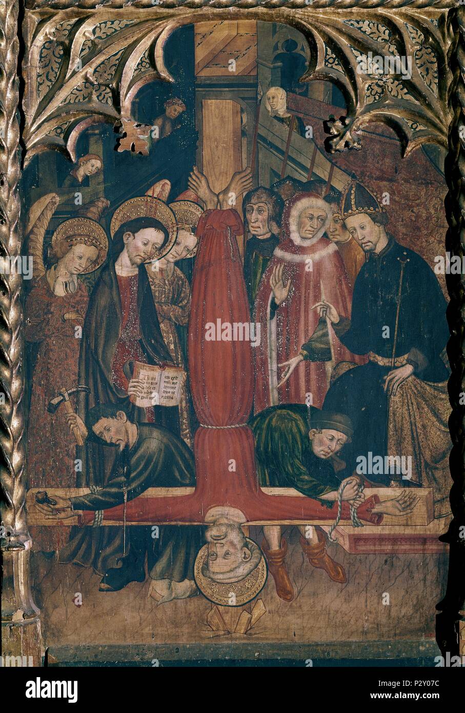 MARTIRIO DE S PEDRO-gothique. Emplacement : CATEDRAL-MUSEO DIOCESANO, Gérone, Espagne. Banque D'Images