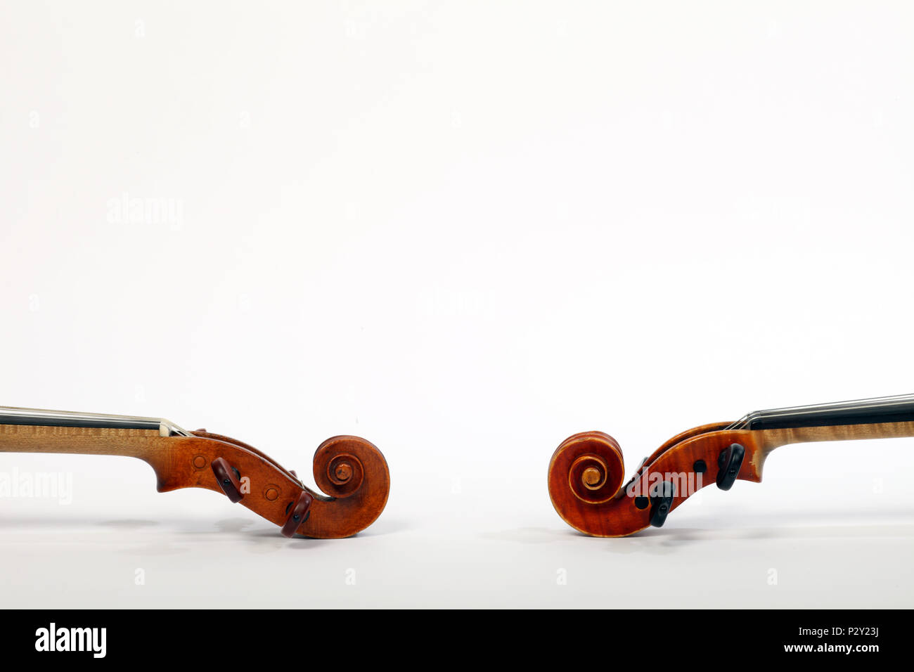 Générique, Close up des violons et des parties de violons - cou et morte, Banque D'Images