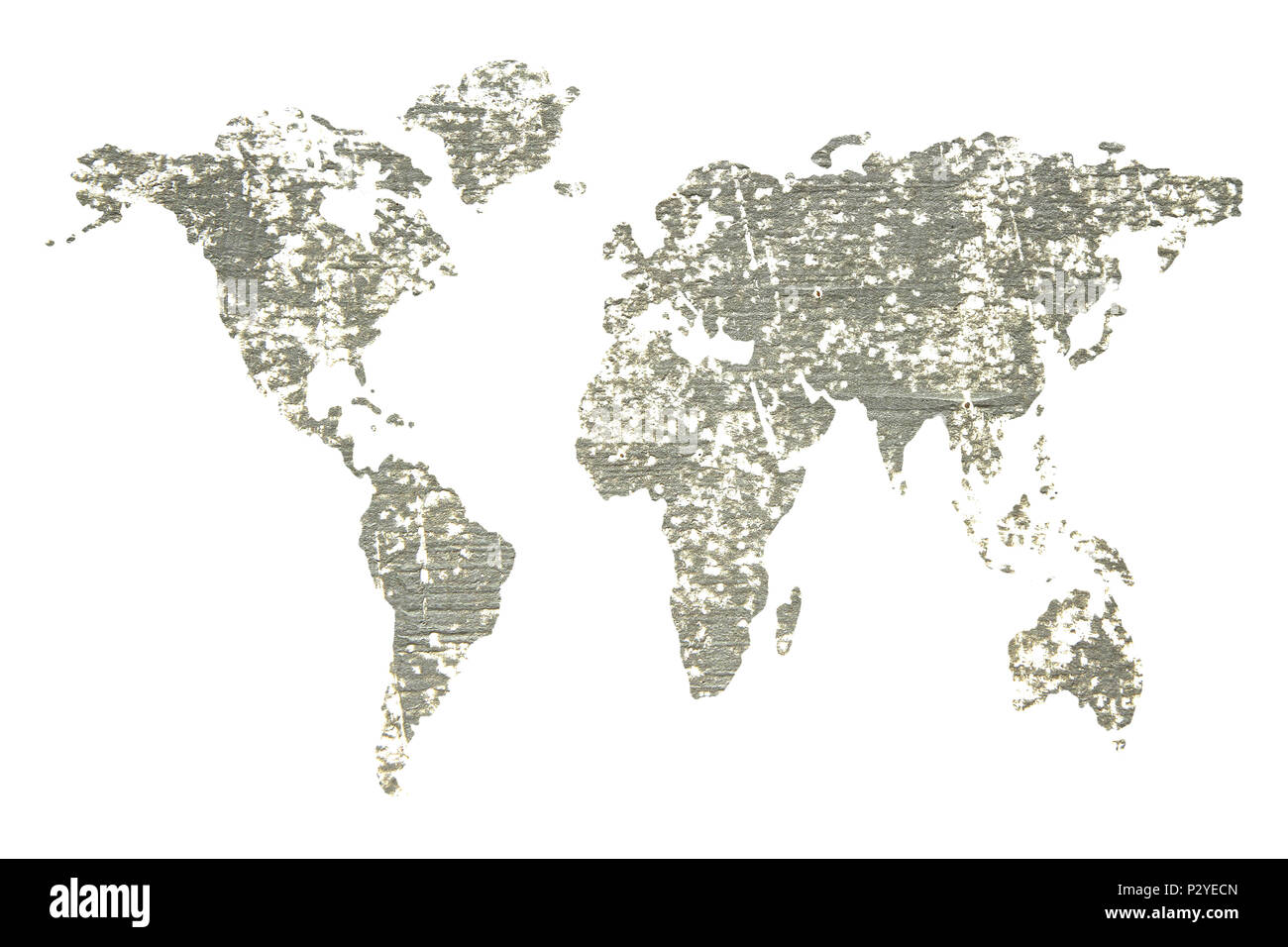 Carte du monde, isolé sur fond blanc Banque D'Images
