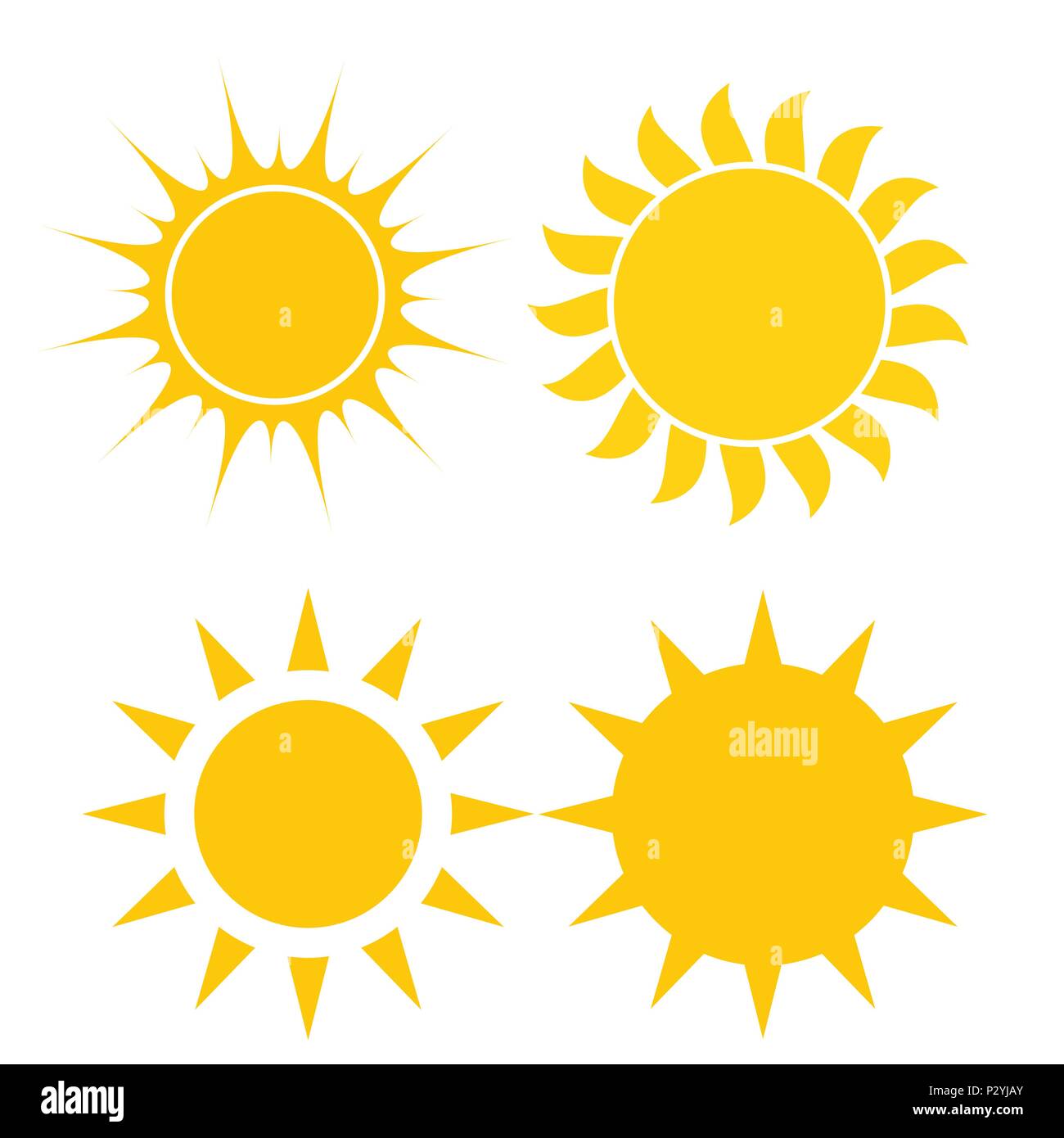 Résumé icône Soleil simplement signer Collection Vector Illustration Illustration de Vecteur