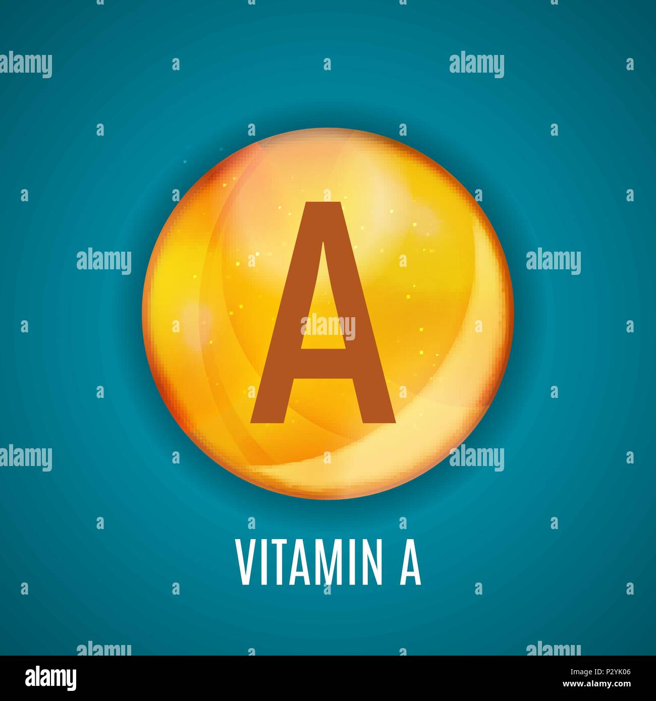 L'icône de vitamine A anti-oxydant. Vector Illustration Illustration de Vecteur