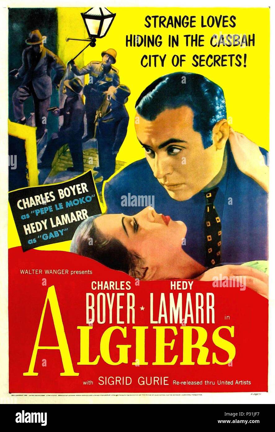 Titre original : Alger. Titre en anglais : Alger. Directeur du film : John Cromwell. Année : 1938. Credit : United Artists / Album Banque D'Images