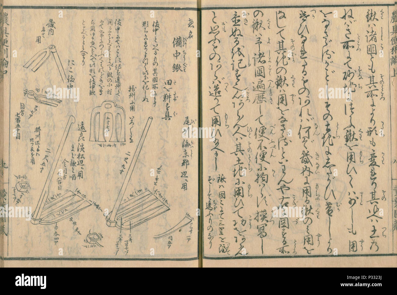 Une photo de Bicchuguwa de Nogu Benri Ron, publié en 1822 auteur Okura Nagatsune ( 1768 - 1861 ) Banque D'Images