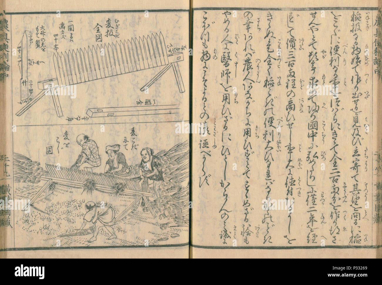 Une photo de Senbakoki de Nogu Benri Ron, publié en 1822 auteur Okura Nagatsune ( 1768 - 1861 ) Banque D'Images