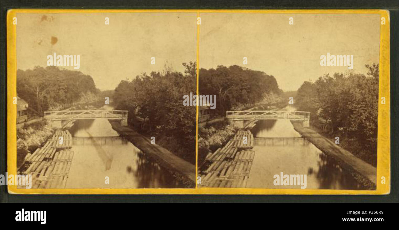 . Pont du canal [ ?] Bethléem. [Nouvelle rue Pont à Lehigh Canal.] . Couverture : 1865 ?-1875 ?. Mentions légales Source : 1865 ?-1875 ?. Article publié le 8-11-2006 numérique ; mis à jour le 2-13-2009. 52 Pont du Canal ( ) Bethléem. (New Street Bridge à Lehigh Canal.), de Robert N. Dennis collection de vues stéréoscopiques Banque D'Images