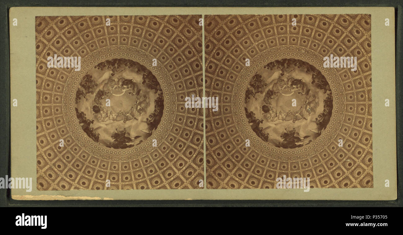. Couvert de la Dome, Capitol. [Peinture de Brumidi] . Création : 1887 ?. Couverture : 1875 ?-1900 ?. Mentions légales Source : 1875 ?-1900 ?. Point numérique publié le 1-25-2006 ; mise à jour 2-13-2009. 53 couvert de la Dome, Capitol. (Peinture par Brumidi), de Robert N. Dennis collection de vues stéréoscopiques Banque D'Images