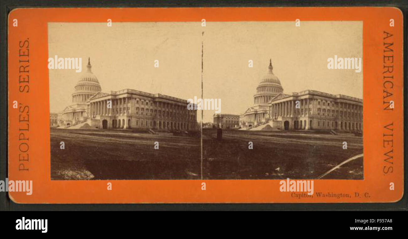 . Capitol, Washington, D.C. TITRE ALTERNATIF : American views. Série des peuples autochtones. Couverture : 1865 ?-1885 ?. Point numérique publié le 1-25-2006 ; mise à jour 2-13-2009. 53 Capitol, Washington, D.C, à partir de Robert N. Dennis collection de vues stéréoscopiques Banque D'Images