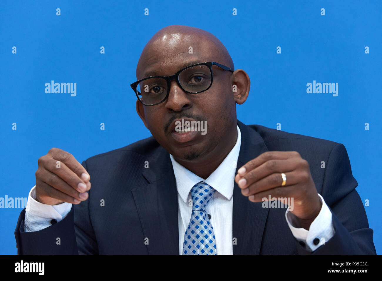 Berlin, Allemagne, Sabelo Gumedze, Groupe de travail des Nations Unies sur les personnes d'ascendance africaine Banque D'Images
