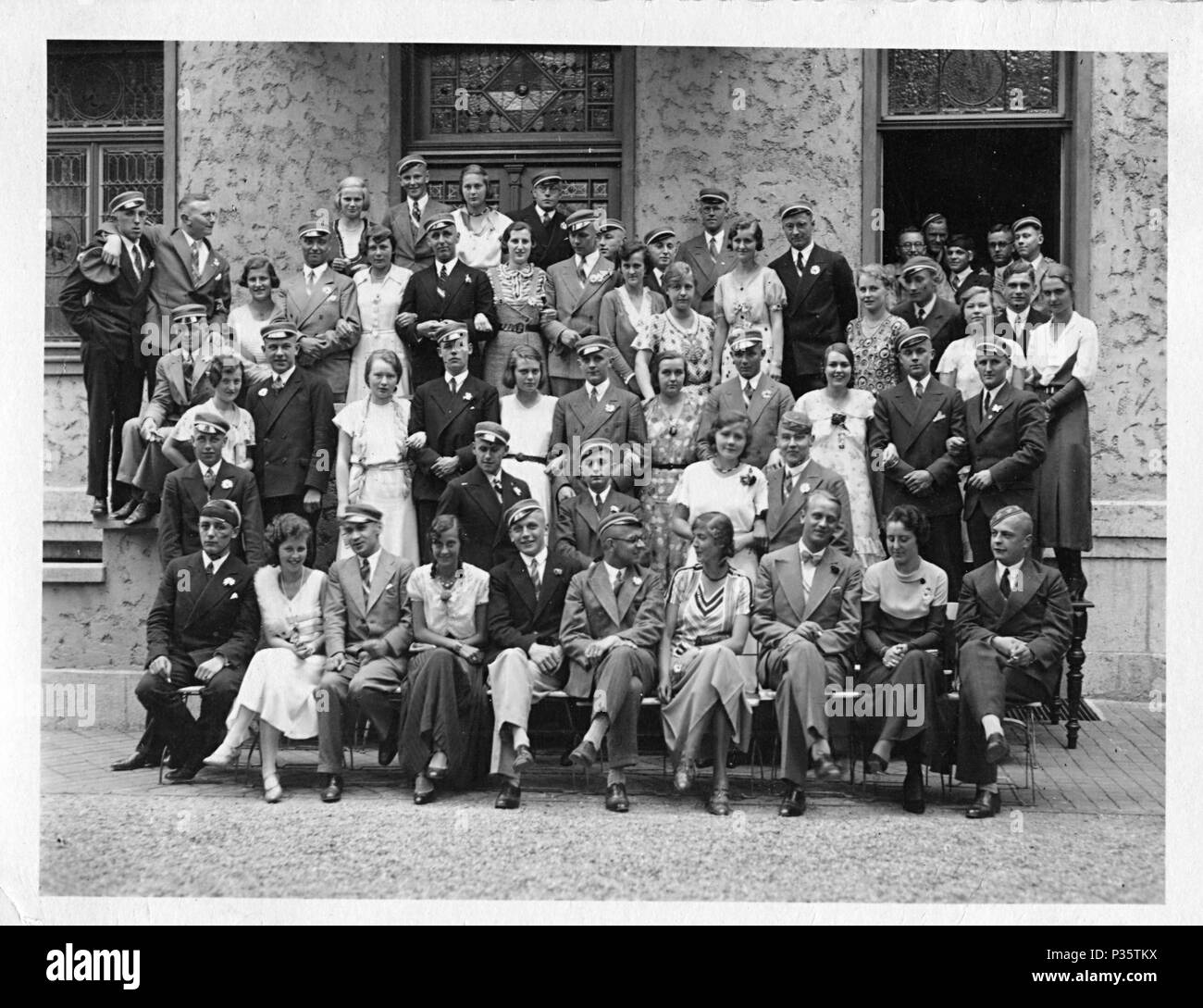 Photo historique, les étudiants à Jena 1930 ca. Allemagne Banque D'Images