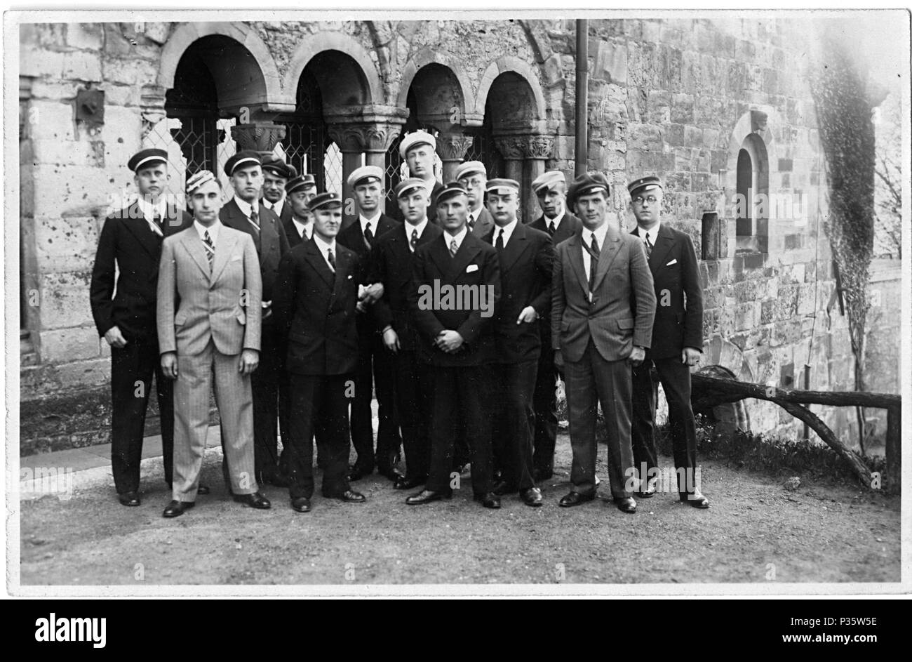 Les étudiants à Jena, Allemagne, photo historique Banque D'Images