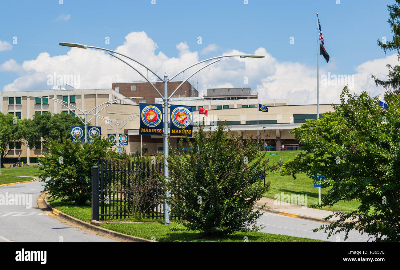 ASHEVILLE, NC, USA-10 le 18 juin : un hôpital, l'Administration des anciens combattants Charles Grove Medical Center. Banque D'Images