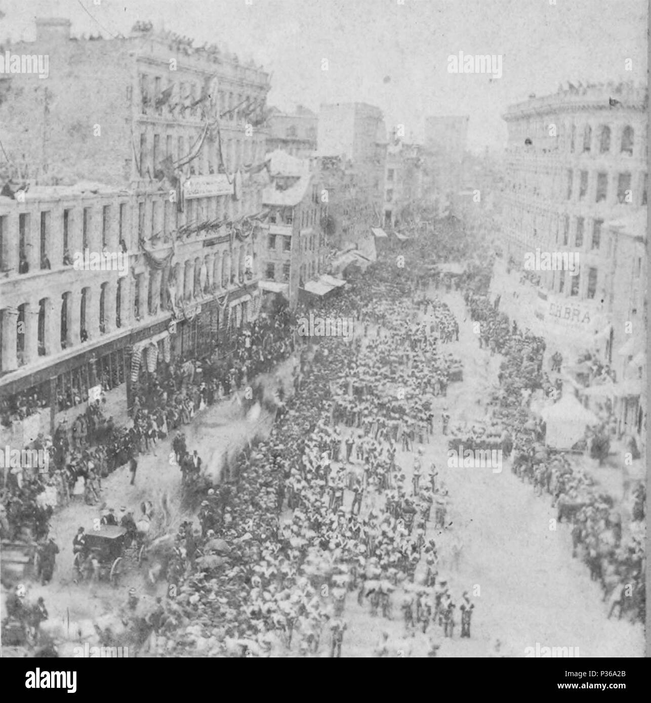 . Boston, Massachusetts . 19th-20th c.. Auteur inconnu 4 Washington Street, Boston, à partir de Robert N. Dennis collection de vues stéréoscopiques, détail1 Banque D'Images