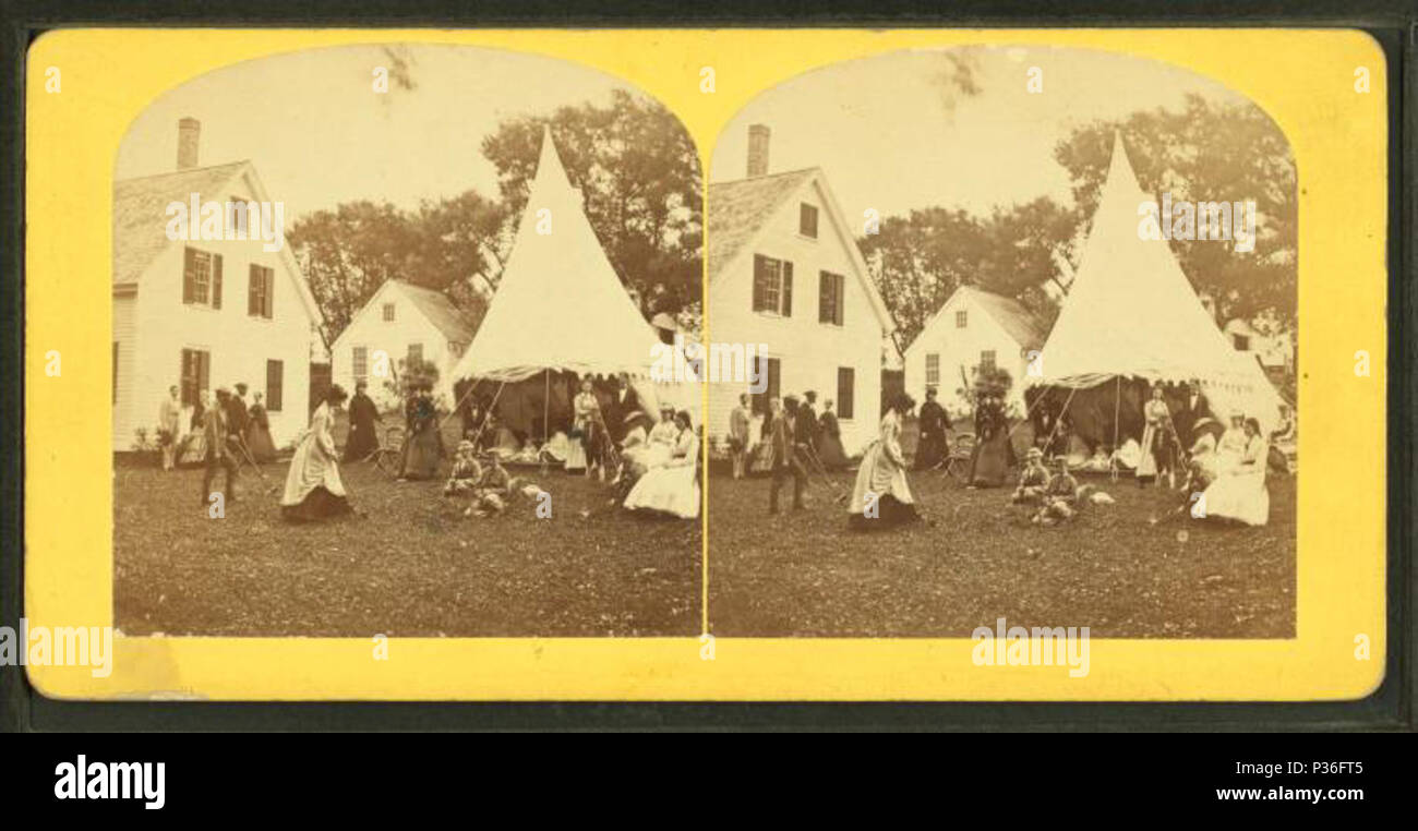 . Magnolia Crescent, Camp Point. Titre alternatif : Cape Ann paysage. Couverture : 1858 ?-1890 ?. Mentions légales Source : 1858 ?-1890 ?. Point numérique publié le 7-28-2005 ; mise à jour 2-13-2009. 79 Camp Crescent, Magnolia, Point par Procter Brothers Banque D'Images