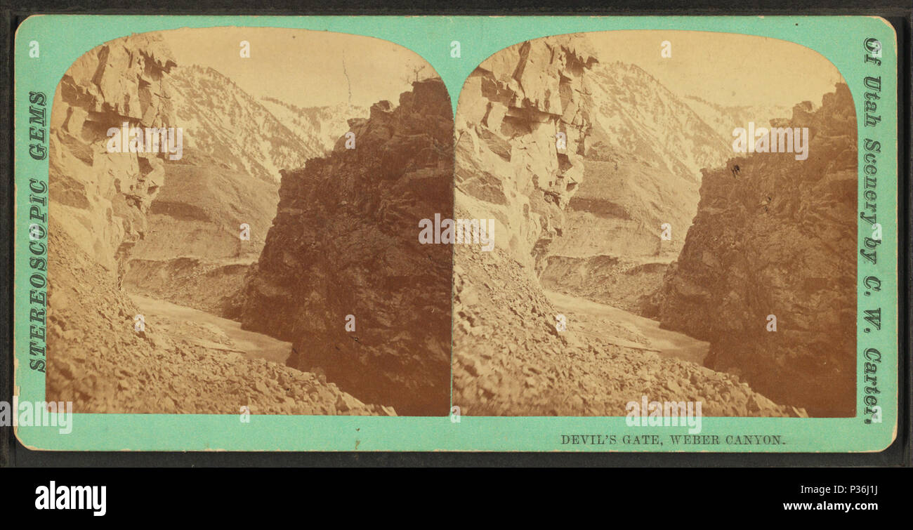 85 Devil's Gate, Weber Canyon, par C. W. Carter Banque D'Images