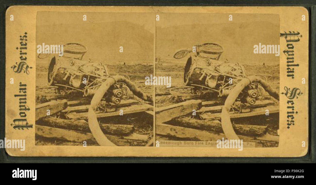 . Boro Conemaugh à incendie, Johnstown, PA TITRE ALTERNATIF : séries populaires. Couverture : 1880 ?-1895 ?. Mentions légales Source : 1880 ?-1895 ?. Article publié le 8-11-2006 numérique ; mis à jour le 2-13-2009. 73 Boro Conemaugh à incendie, Johnstown, PA, à partir de Robert N. Dennis collection de vues stéréoscopiques Banque D'Images
