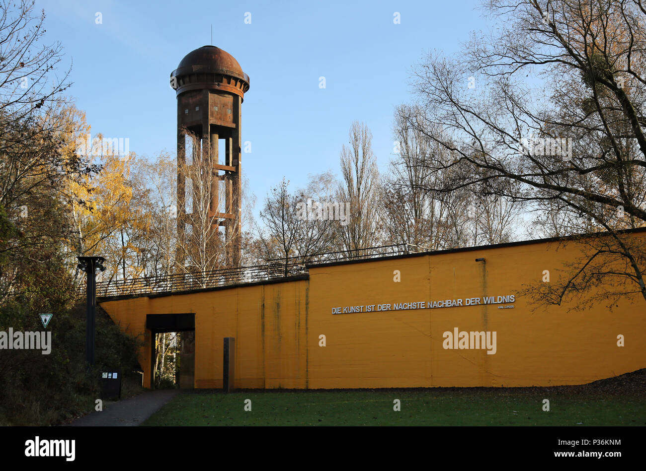 Berlin, Allemagne, hall d'entrée du parc naturel du Suedgelaende Banque D'Images