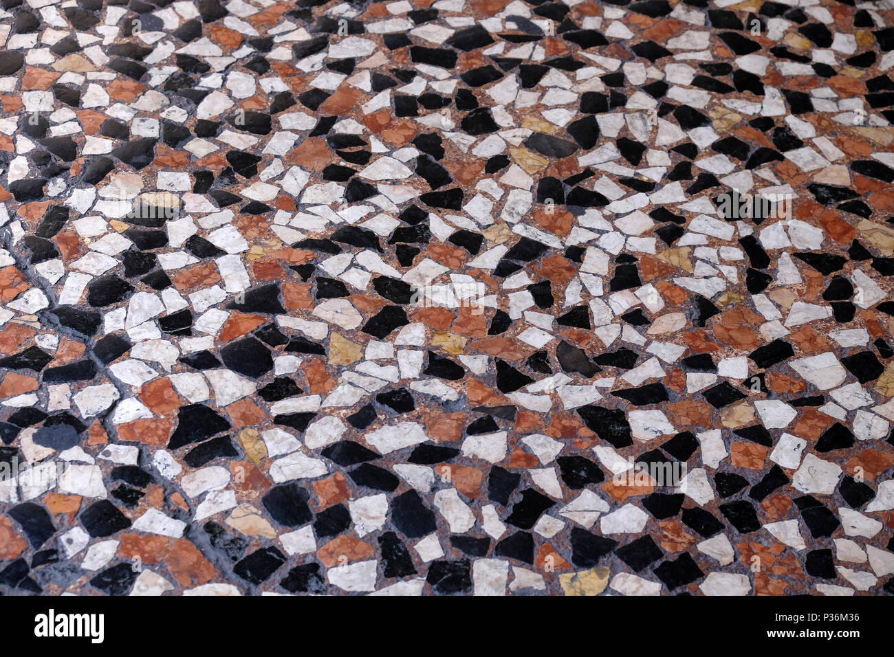 La texture de pavés décoratifs, motif de pierres, gravier texture background coloré Banque D'Images