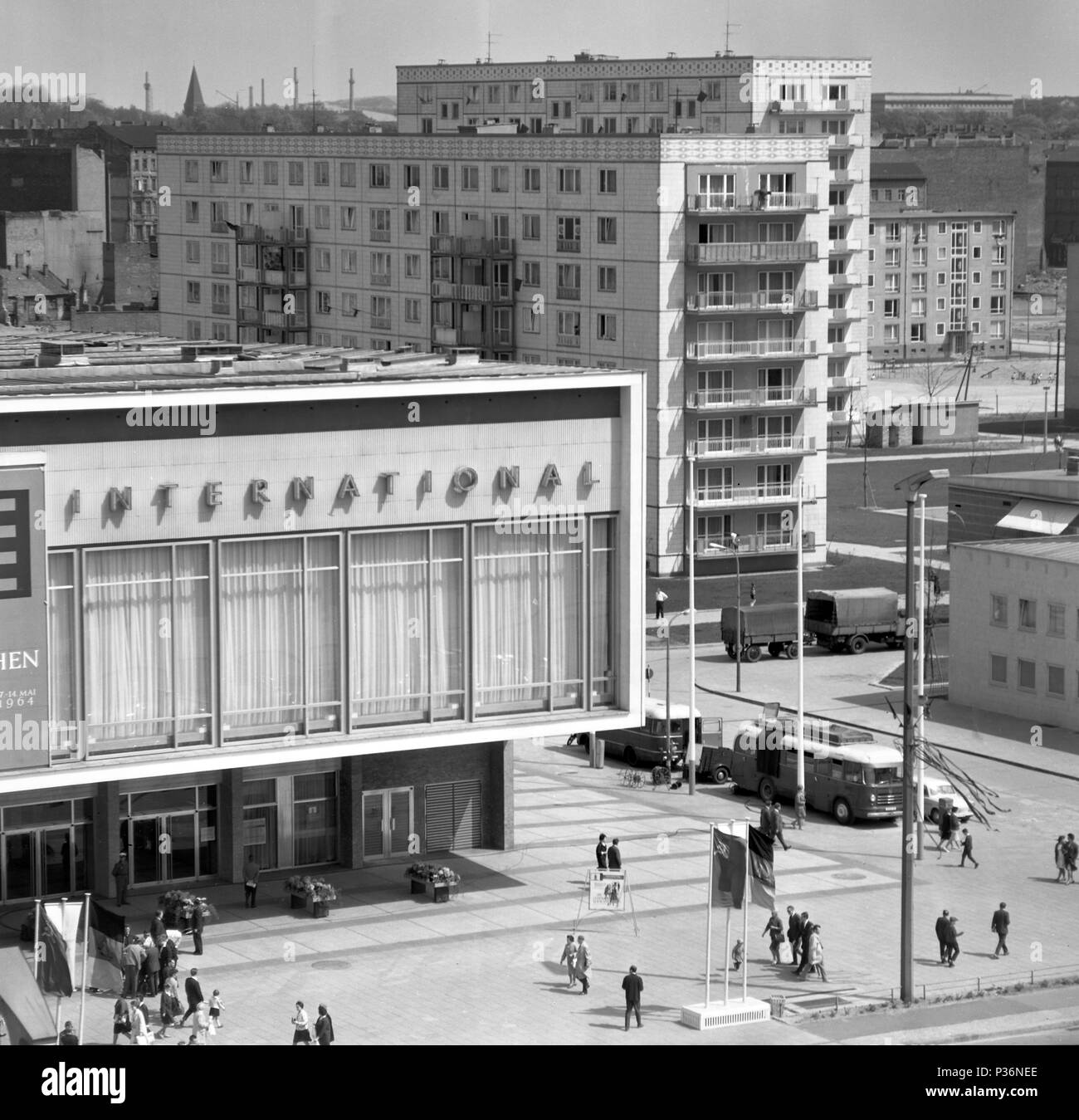 Berlin, DDR, le Cinema International dans la Karl-Marx-Allee Banque D'Images