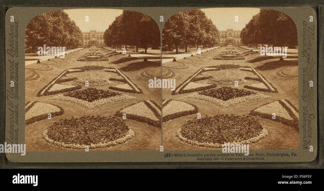 . Un beau jardin avenue à Fairmount Park, Philadelphie, Pennsylvanie TITRE ALTERNATIF : (82)-5514 . Publié : c1901. Couverture : 1860 ?-1910 ?. Mentions légales Source : 1860 ?-1910 ?. Point numérique publié le 8-31-2005 ; mise à jour 2-13-2009. 10 Un beau jardin avenue à Fairmount Park, Philadelphie, PA, à partir de Robert N. Dennis collection de vues stéréoscopiques 2 Banque D'Images