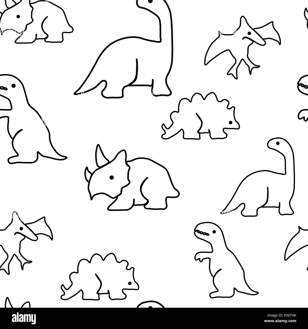 Modèle logique de dinosaures. Vector illustration. Isolé sur un fond blanc. Illustration de Vecteur