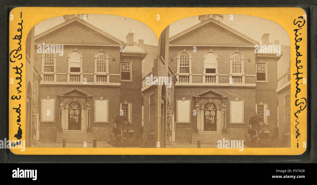 87 Porte de Carpenters' Hall, Phila, par R. Newell &AMP ; Fils Banque D'Images