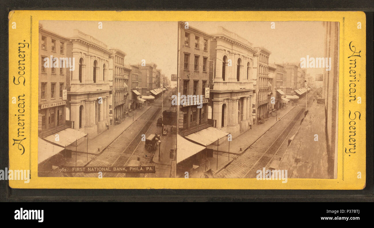 105 First National Bank, Phila., PA, à partir de Robert N. Dennis collection de vues stéréoscopiques Banque D'Images