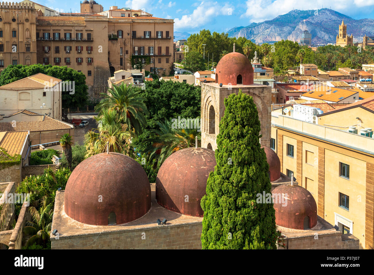 Eglise San Cataldo de Palerme, Italie Banque D'Images