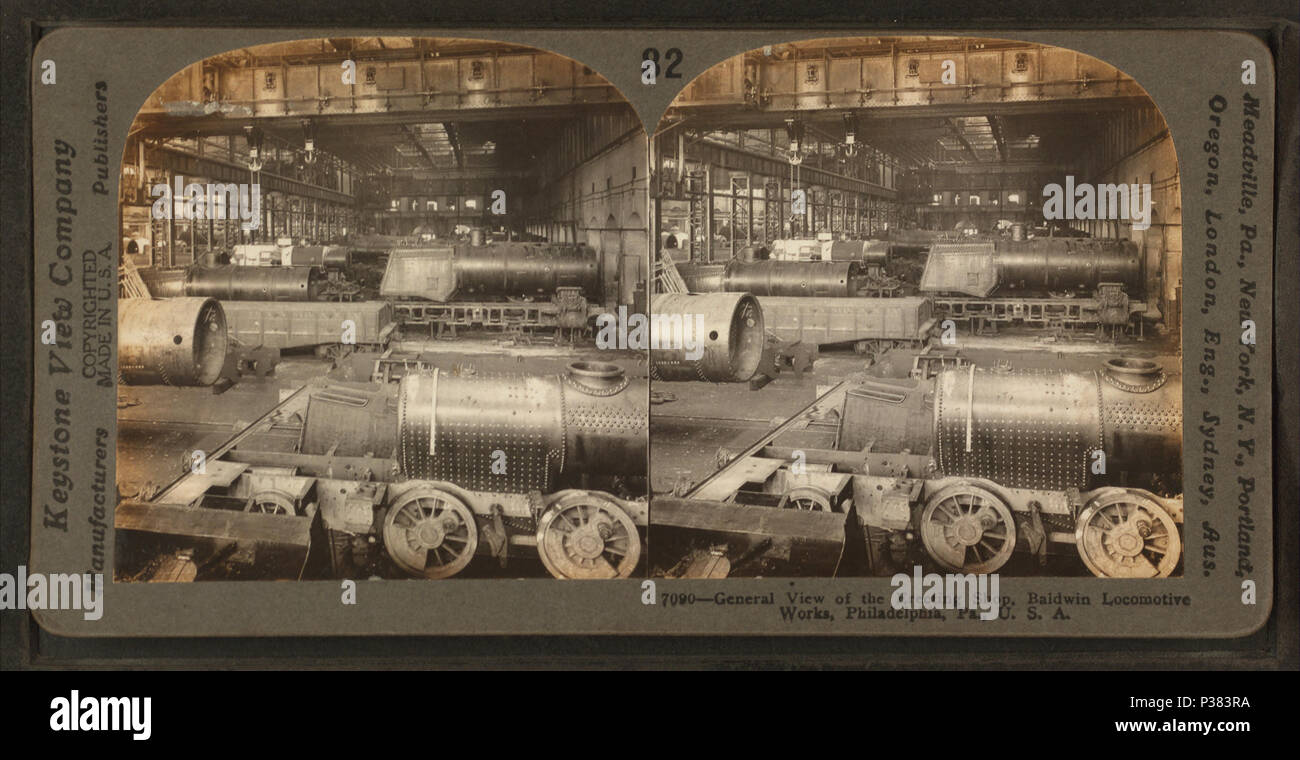 . Vue générale de la mise en boutique, Baldwin Locomotive Works, Philadelphie, Pennsylvanie, États-Unis d'Couverture : 1860 ?-1920 ?. Mentions légales Source : 1860 ?-1920 ?. Point numérique publié alimentation 9-30 -2005 ; mise à jour 2-13-2009. 121 Vue générale de la mise en boutique, Baldwin Locomotive Works, Philadelphie, Pennsylvanie, Etats-Unis, de Robert N. Dennis collection de vues stéréoscopiques Banque D'Images