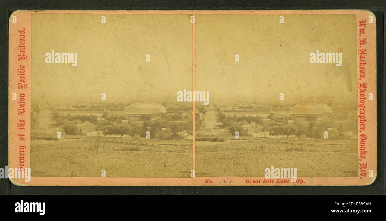 . Great Salt Lake City. Titre alternatif : Paysages de la Union Pacific Railroad. 153. Couverture : 1869 ?-1872 ?. Point numérique publié le 8-31-2005 ; mise à jour 7-21-2008. 131 Great Salt Lake City, par Jackson, William Henry, 1843-1942 3 Banque D'Images