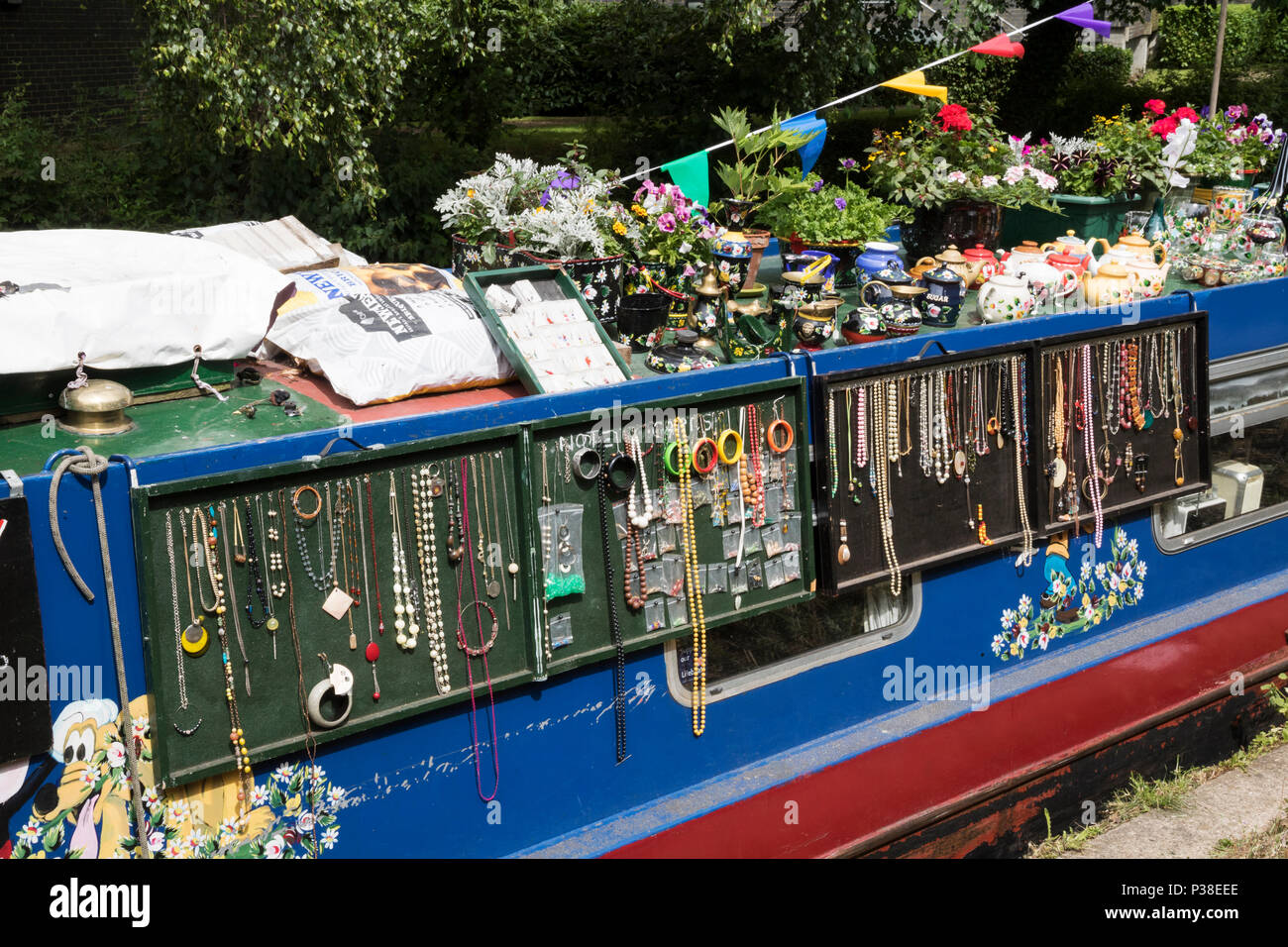 Close up de l'étroitesse de la voile dans le cadre d'un festival sur la rivière Stort dans Bishops Stortford, Hertfordshire, Royaume-Uni Banque D'Images