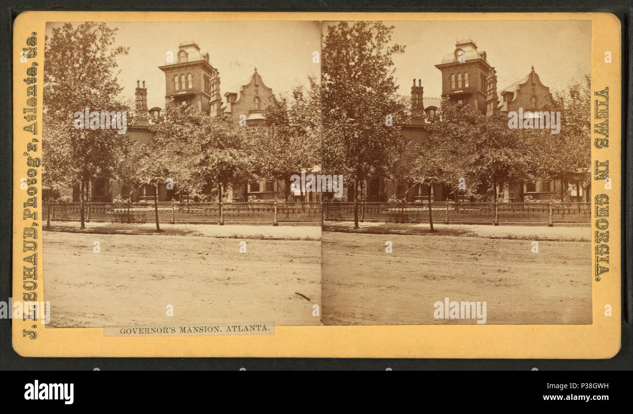 . Governor's Mansion, Atlanta, Géorgie. Titre alternatif : Vues à Atlanta, GA. Création : ca. 1880. Couverture : 1870 ?-1900 ?. Mentions légales Source : 1870 ?-1900 ?. Point numérique publié le 6-30-2005 ; mise à jour 2-12-2009. 127 Governor's Mansion, Atlanta, Géorgie, par J. L. Schaub Banque D'Images