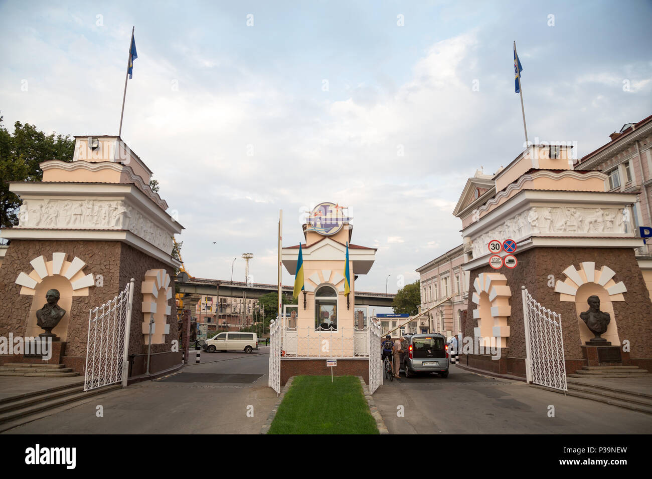 Odessa, Ukraine, l'entrée du port Banque D'Images