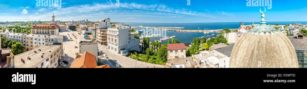 Panorama de l'antenne de la vieille ville de Constanta, Roumanie Banque D'Images