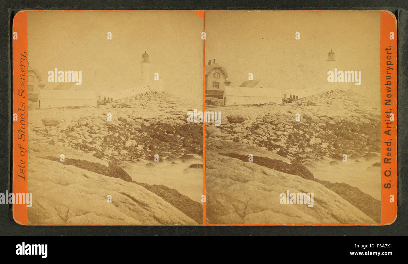 169 Light House sur l'île blanche, par S. C. Reed Banque D'Images