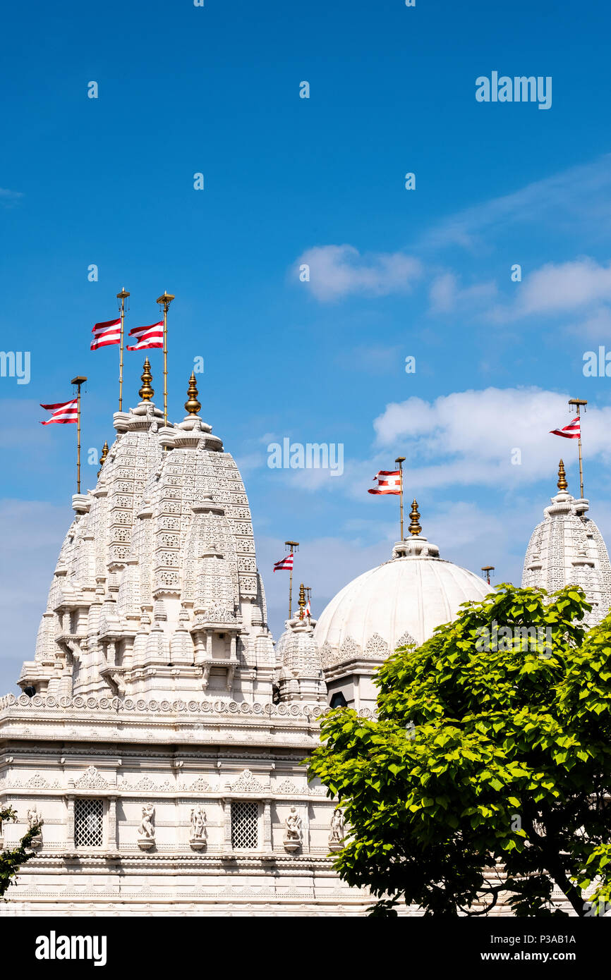Shri Swaminarayan, temple hindou, Neasden, Londres, Royaume-Uni Banque D'Images