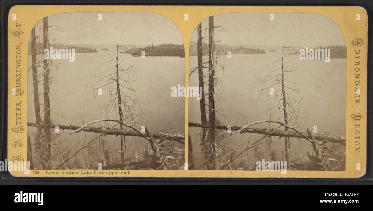 177 Saranac Lake inférieur de l'extrémité supérieure, par styles, A. F. (ADIN), 1832-1910 Français Banque D'Images