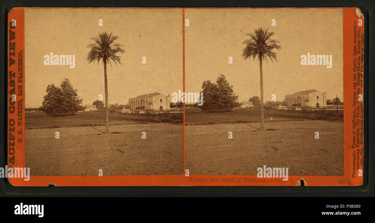 194 Mission San Gabriel, établi. Le 8 septembre, 1771, Watkins, Carleton E., 1829-1916 2 Banque D'Images