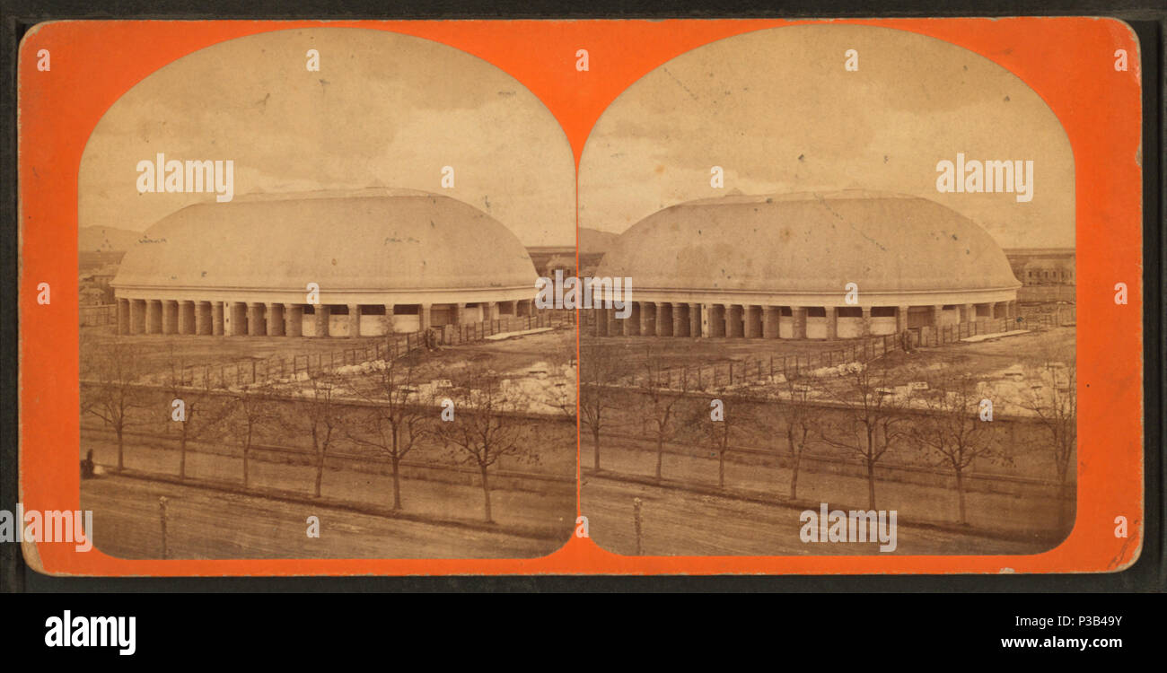 . Mormon Tabernacle, 250 pieds de long, 150 pieds de large, 80 pieds de haut, qui pourra accueillir 12 000 personnes, Salt Lake City. Titre alternatif : Vues du grand Ouest de la rivière Missouri jusqu'à l'océan Pacifique, de l'Utah série. Le Tabernacle de Salt Lake City de l'Église de Jésus-Christ des Saints des Derniers Jours. Couverture : 1863 ?-1880 ?. Mentions légales Source : Salt Lake City, Utah : C. R. Savage, 1863 ?-1880 ?. Point numérique publié le 1-25-2006 ; mise à jour 2-13-2009. Mormon Tabernacle 196, 250 pieds de long, 150 pieds de large, 80 pieds de haut, qui pourra accueillir 12 000 personnes, Salt Lake City, par Savage, C. R. (Charles Roscoe), 1832-1909 Banque D'Images