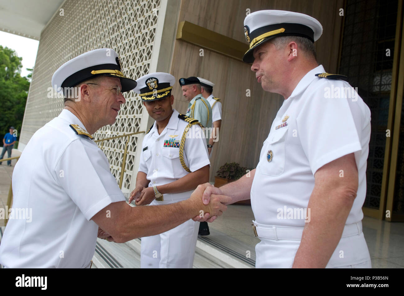 Adm. Mike Mullen, chef de l'état-major des visites New Delhi, Inde le 22 juillet 2010. (DoD Banque D'Images