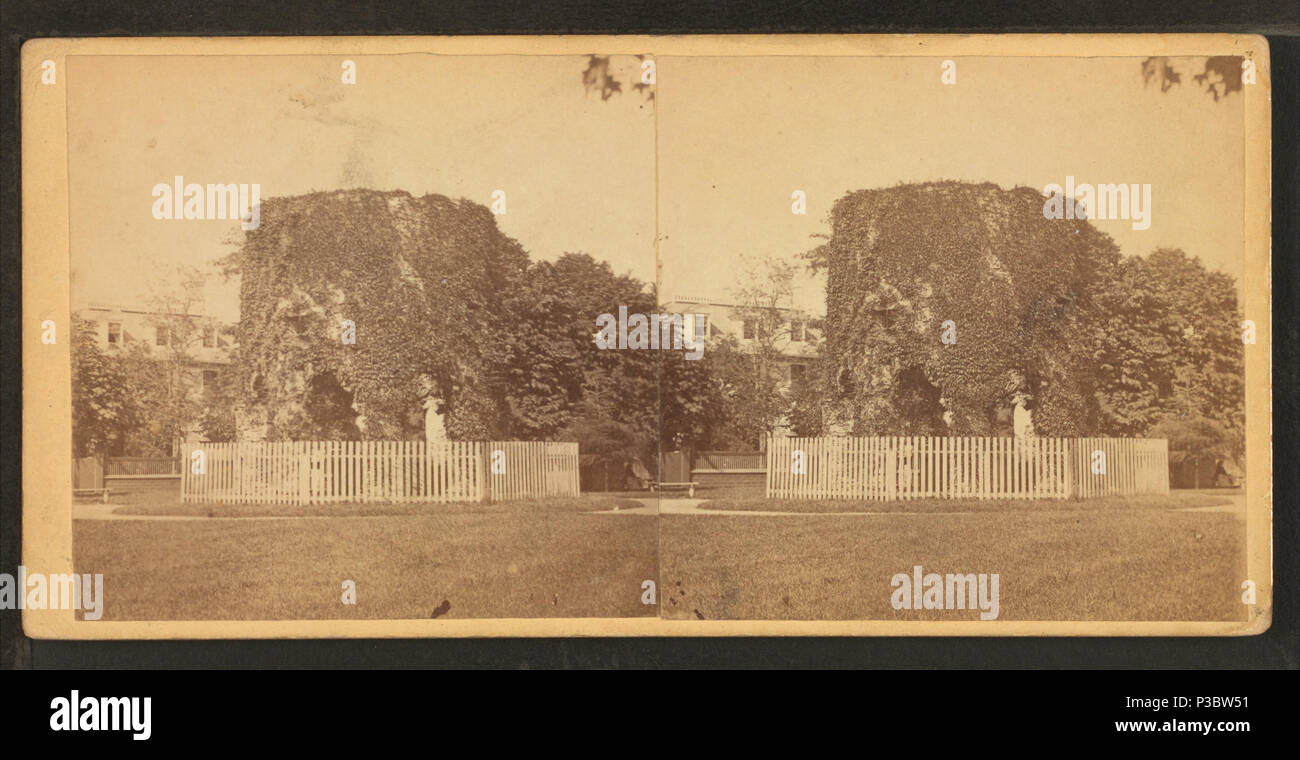 221 Old Stone mill et la clôture de Robert N. Dennis collection de vues stéréoscopiques Banque D'Images