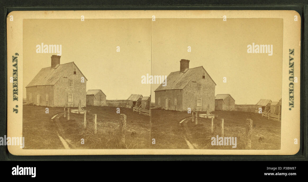. Plus ancienne maison construite en 1686. Couverture : 1867 ?-1890 ?. Mentions légales Source : NANTUCKET, Massachusetts : J. Freeman, 1867 ?-1890 ?. Point numérique publié le 8-31-2005 ; mise à jour 2-12-2009. 221 plus vieille maison construite en 1686, par Freeman, J. (Josias) 3 Banque D'Images