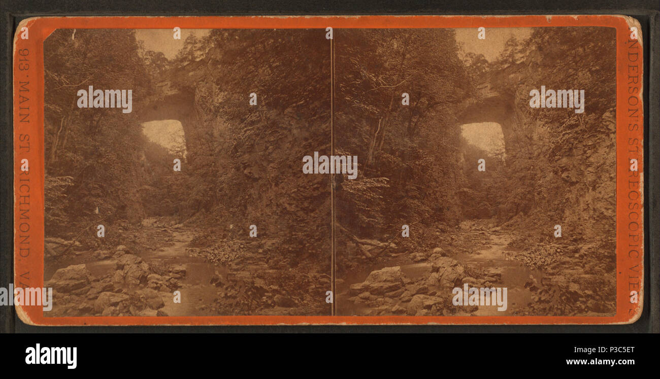 . Pont naturel. Titre alternatif : Anderson's des vues stéréoscopiques. Couverture : 1859 ?-1906 ?. Mentions légales Source : 1859 ?-1906 ?. Article publié le 4-12-2006 numérique ; mis à jour le 2-13-2009. 205 pont naturel, par Anderson, D. H. (David H.), 1827- Banque D'Images