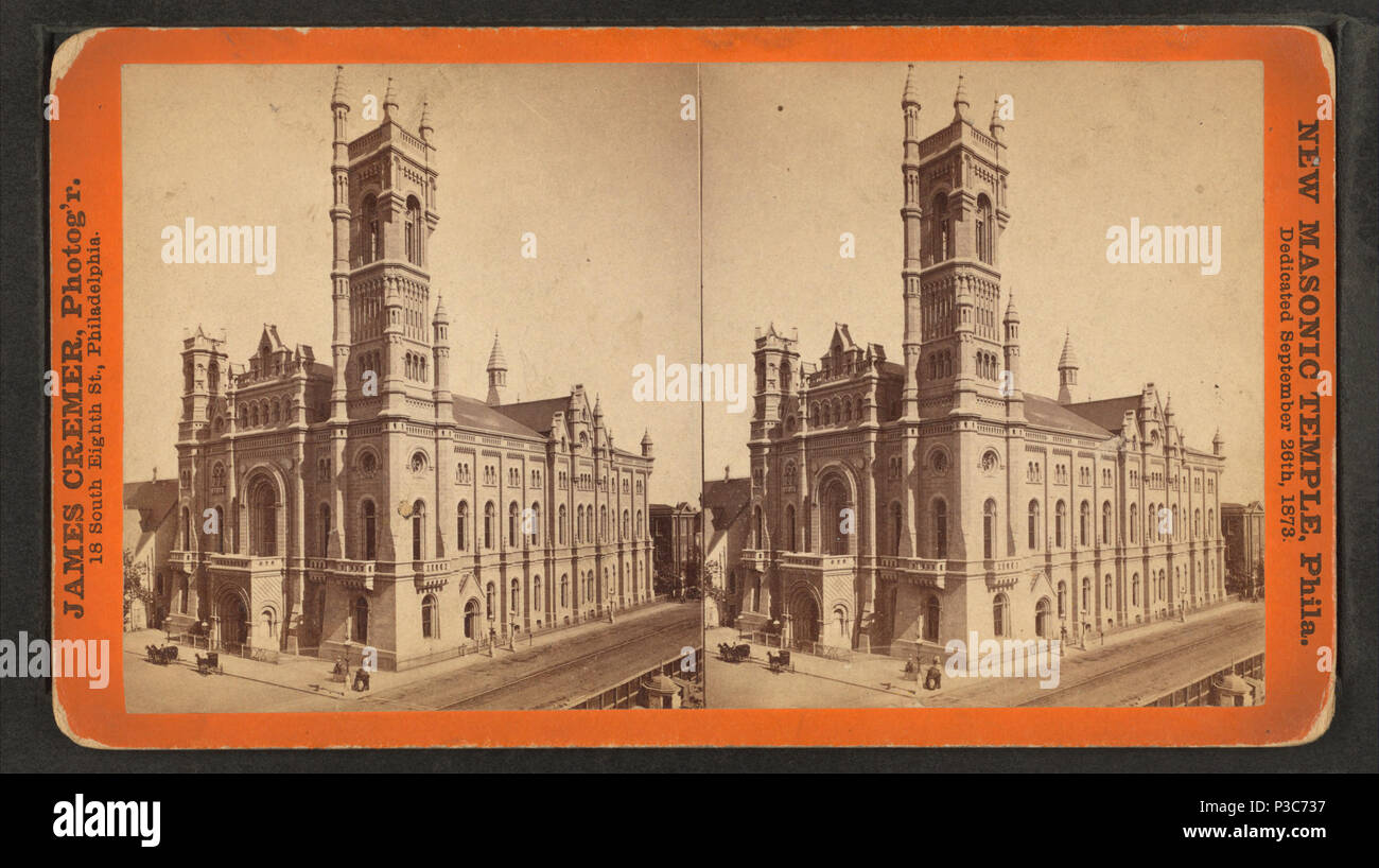 208 nouveau temple maçonnique, Phila. Consacrée le 26 septembre 1873, par Cremer, James, 1821-1893 Banque D'Images