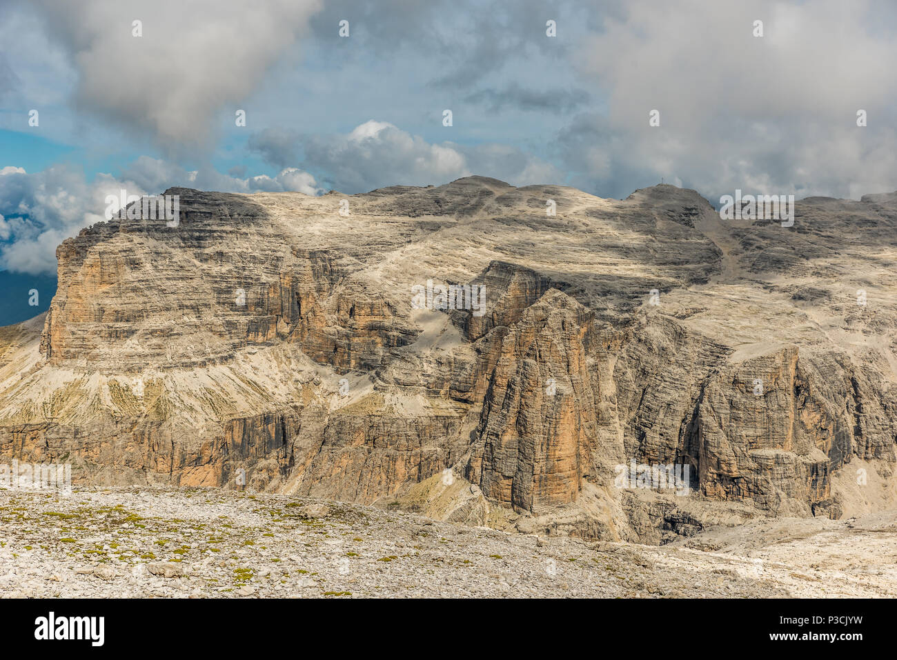 Randonnées dans les dolomites de l'Italie - Piz Boe Banque D'Images