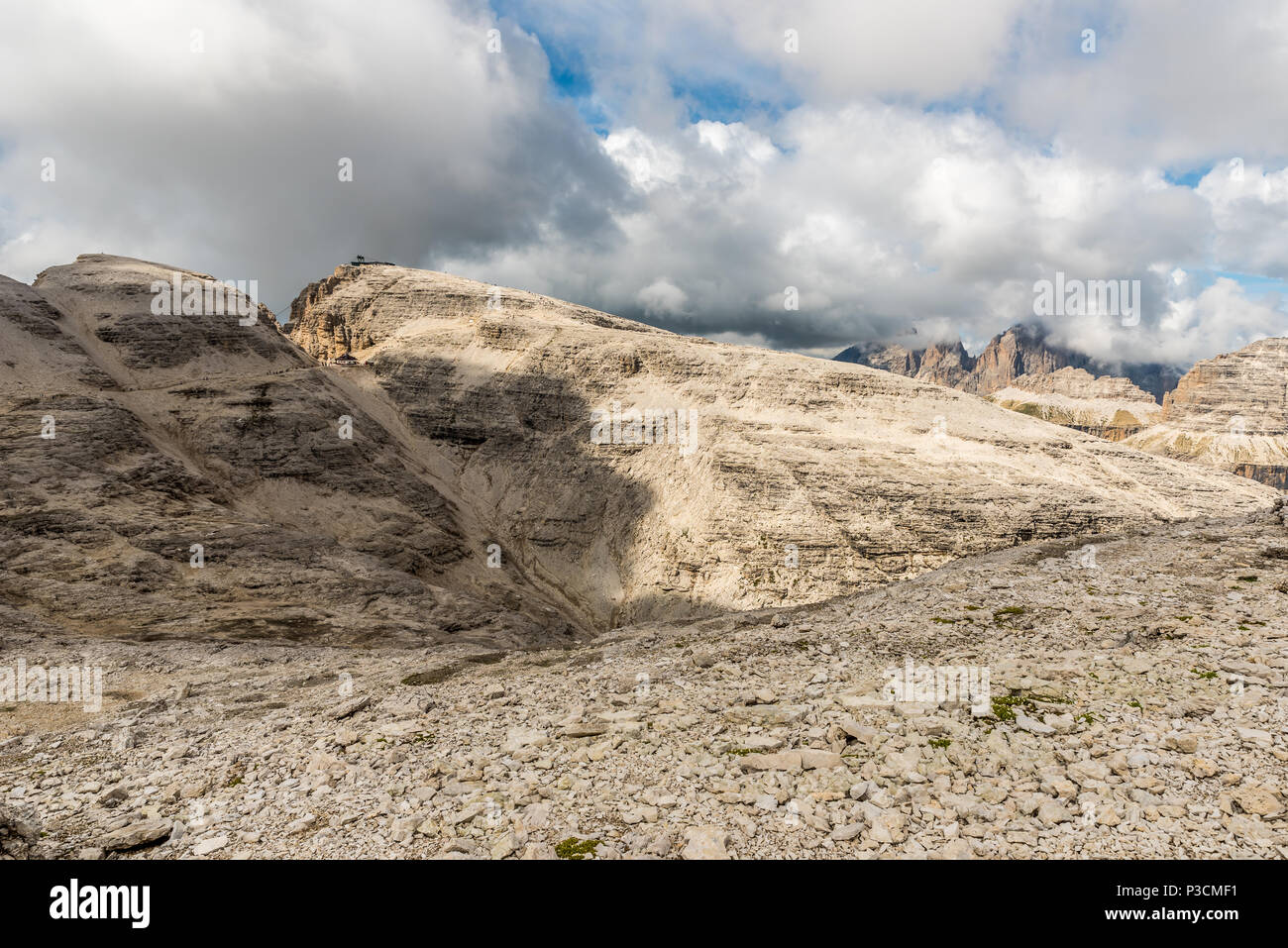 Randonnées dans les dolomites de l'Italie - Piz Boe Banque D'Images