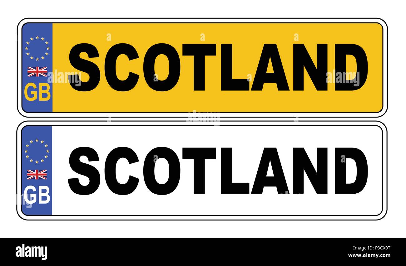 Plaque d'immatriculation écossaise Banque de photographies et d'images à  haute résolution - Alamy
